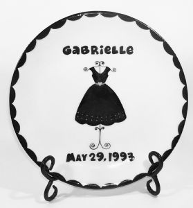 (2a) 9" Handpainted ceramic plateItem#: (CC02021)
