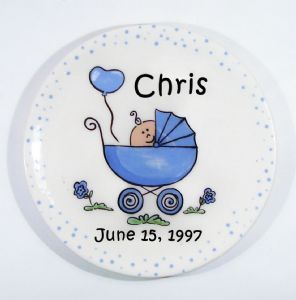 (4). 7.5"Hand Painted Stroller Plate (Item:#CC5522B)